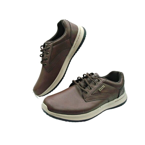 Skechers Other - Skechers Men's Size 12 Delson Antigo Oxfords Shoes Waterproof Air Cooled RdBrwn